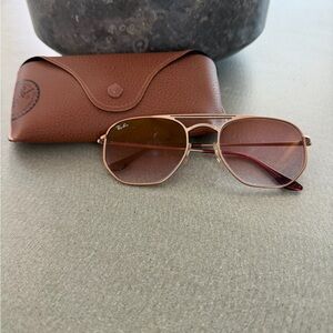 Ray-Ban Matte Bronze Copper Sunglasses w Brown/Pink lenses